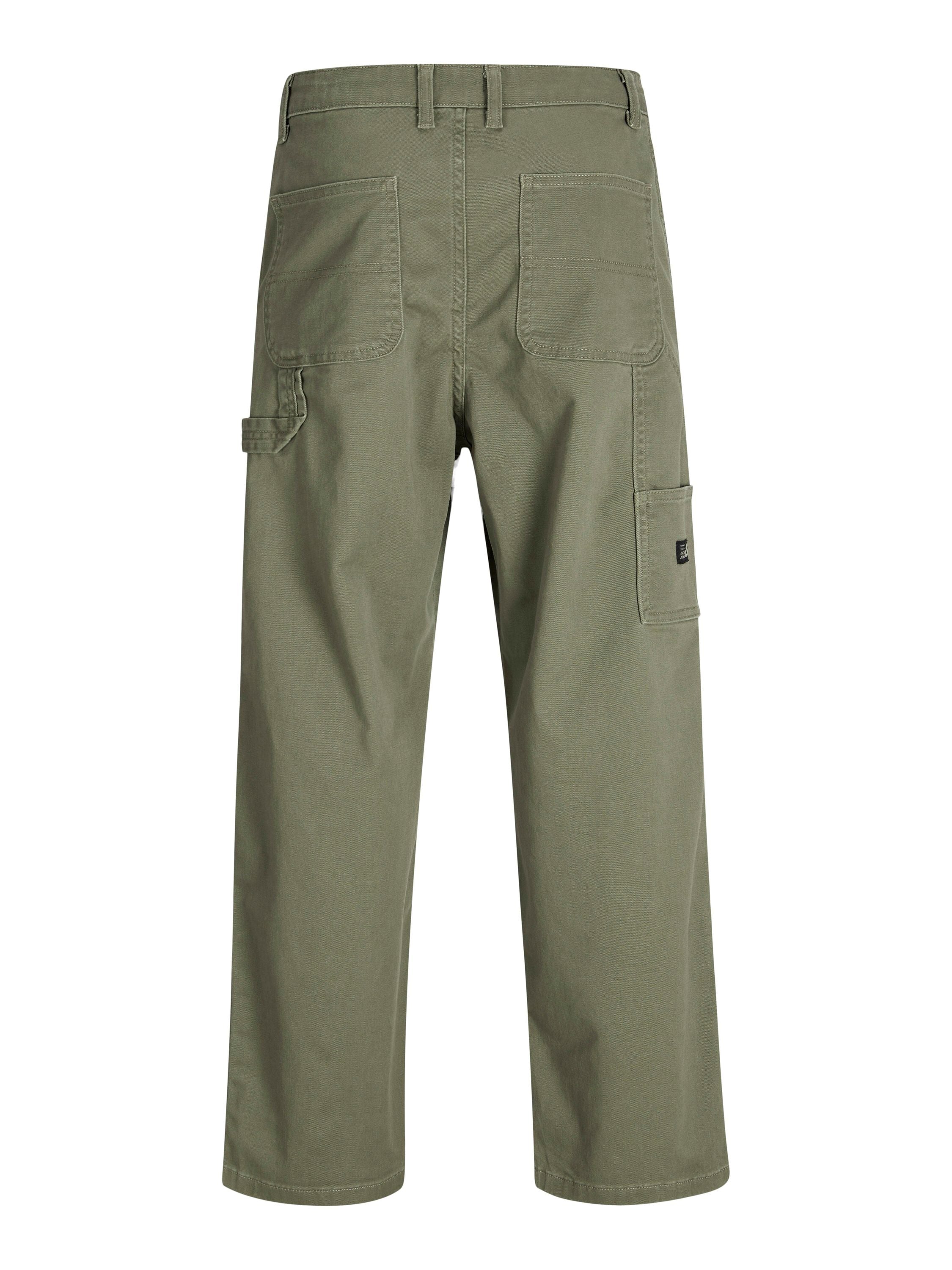 Chinohose Straight Leg - Dusty Olive/STITCHING W. DTM - Khaki