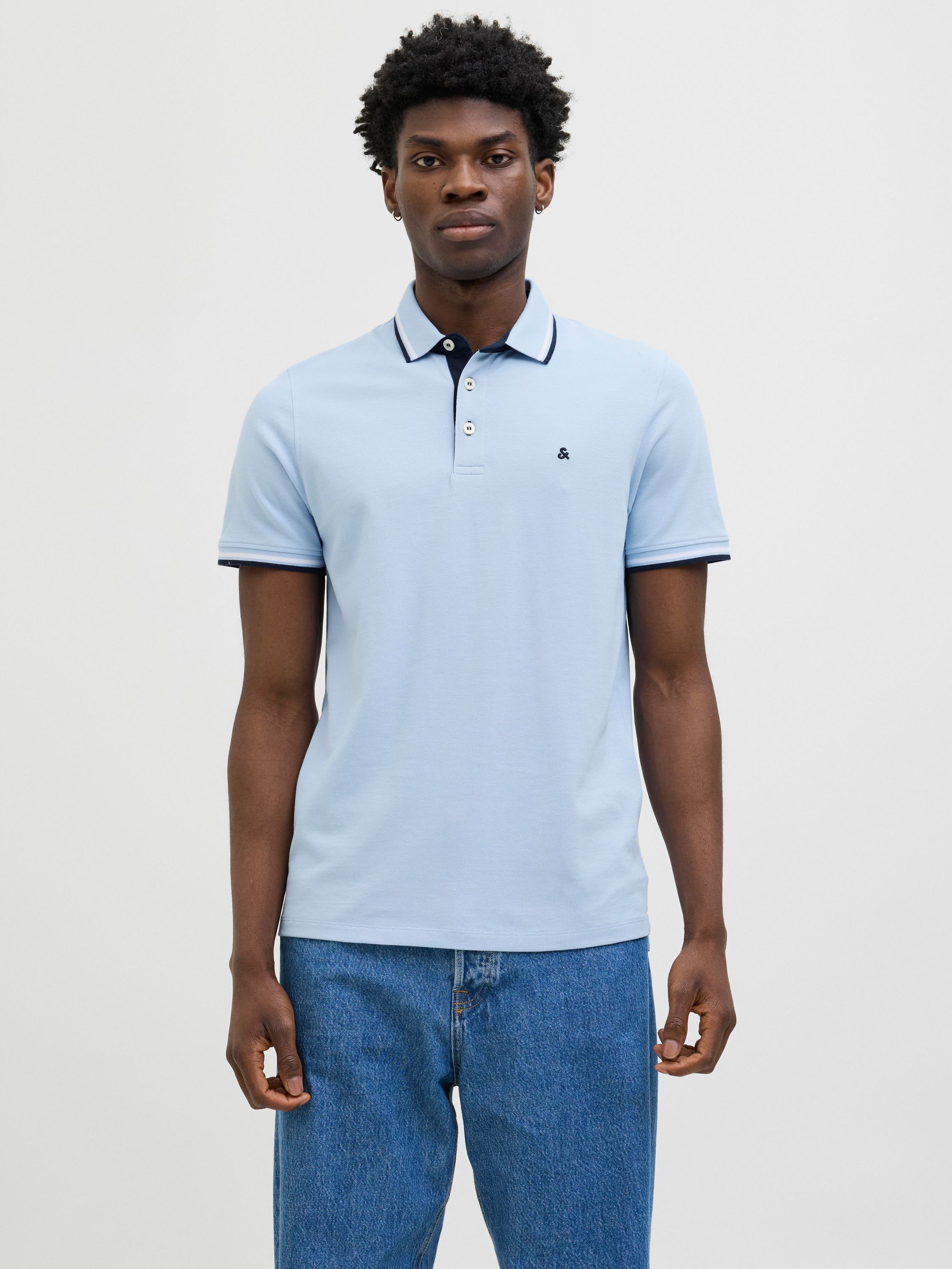 Poloshirt aus Baumwolle - Chambray Blue/PLAY - Blau