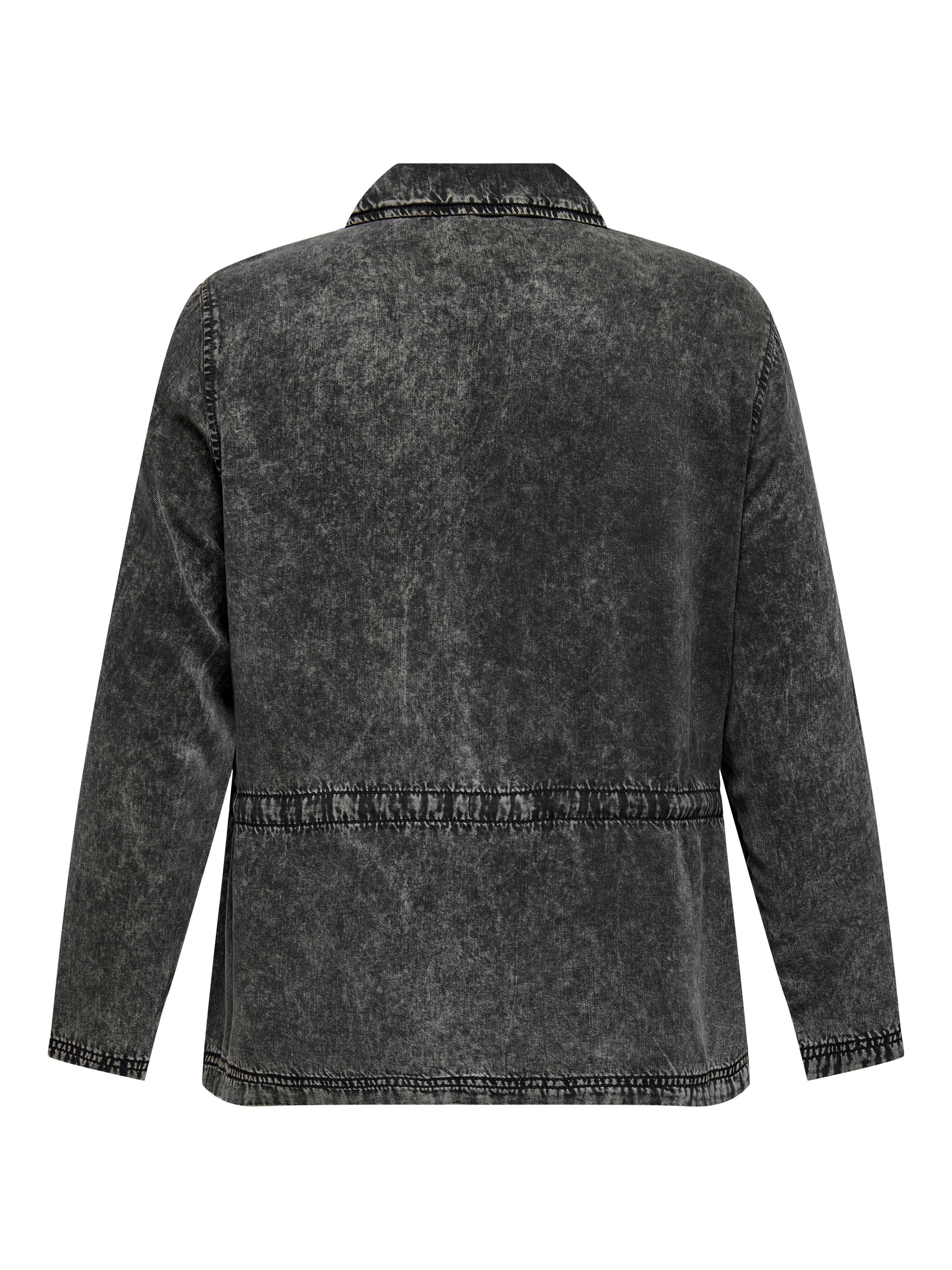Jeansjacke aus Lyocell - Black/ACID WASH - Grau