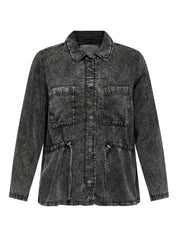 Jeansjacke aus Lyocell - Black/ACID WASH - Grau