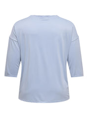 T-Shirt HANNAH aus Viskosemix - Soft Chambray - Blau