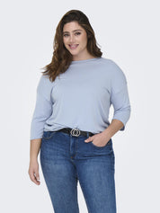 T-Shirt HANNAH aus Viskosemix - Soft Chambray - Blau