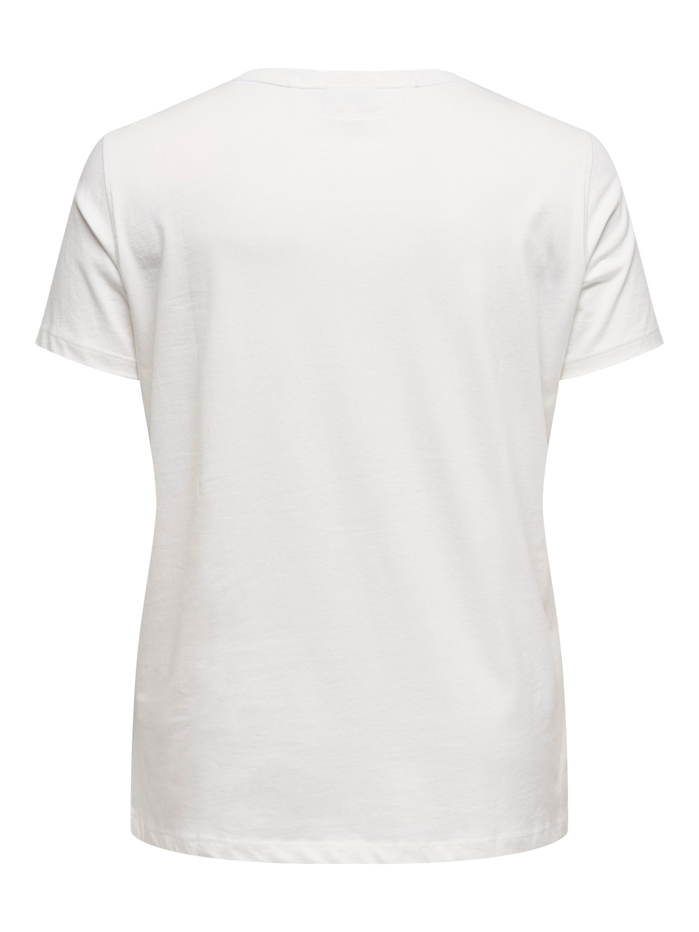 T-Shirt aus Baumwolle mit Print - Cloud Dancer/NEVER DOUBT YOUR - Weiß