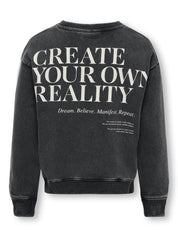 Sweatshirt mit Print - Black/Reality - Schwarz