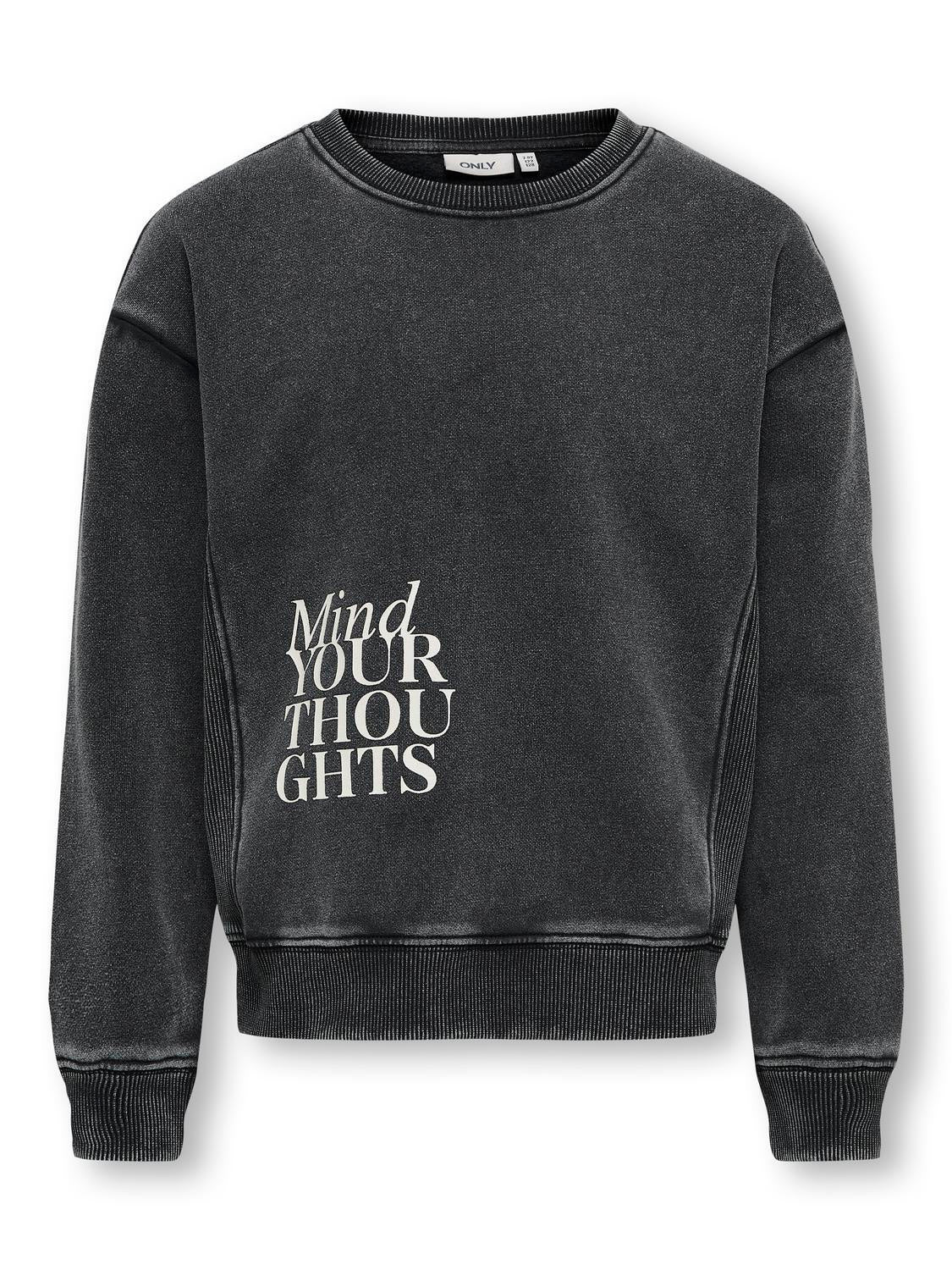 Sweatshirt mit Print - Black/Reality - Schwarz