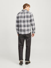 Freizeithemd Comfort Fit - Charcoal Gray/CHECK - Grau