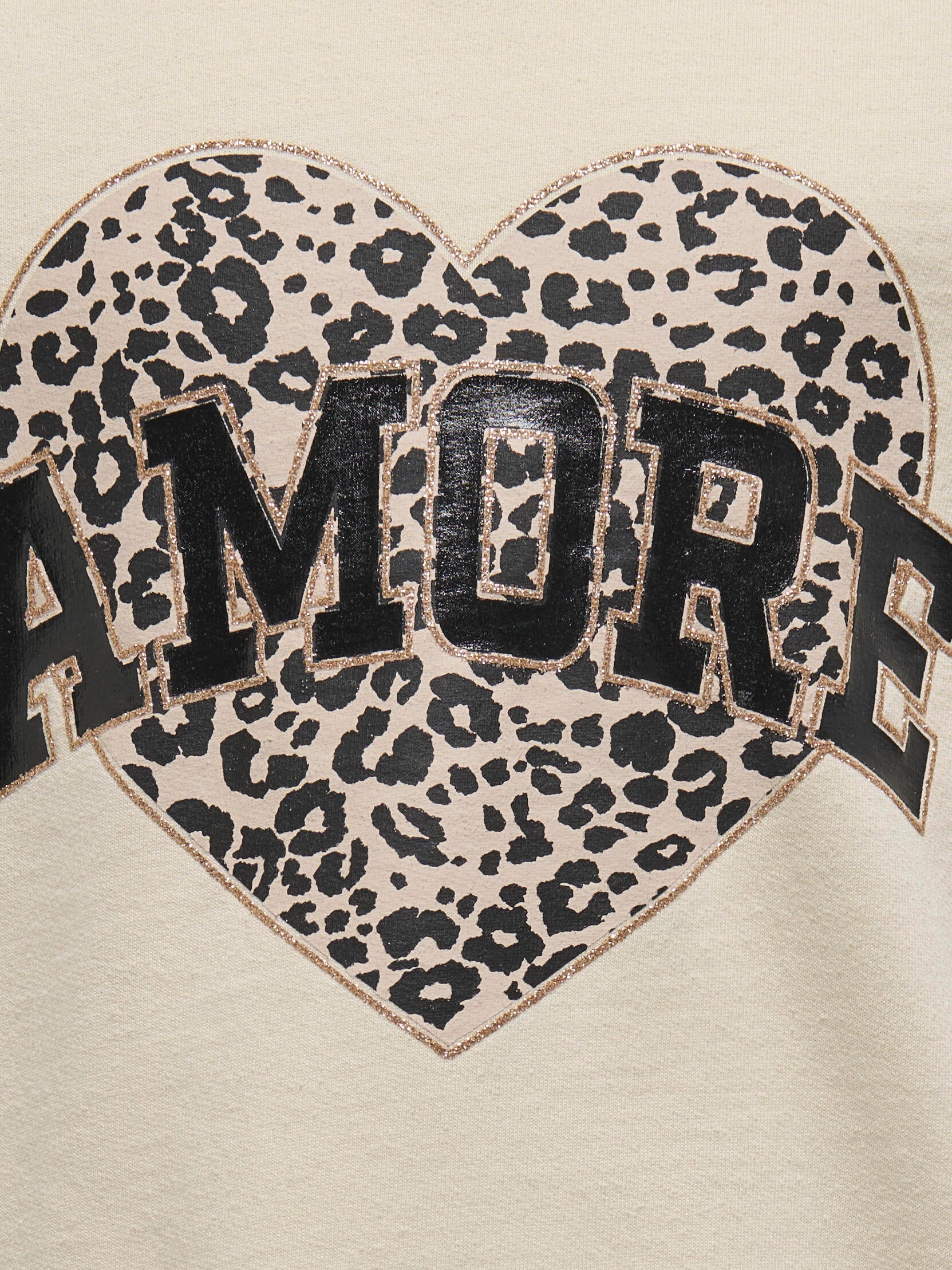 Sweatshirt mit Print - Birch/Amore/Leo - Beige