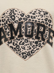 Sweatshirt mit Print - Birch/Amore/Leo - Beige