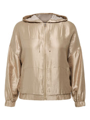 Bomberjacke mit Kapuze - Cornstalk - Gold