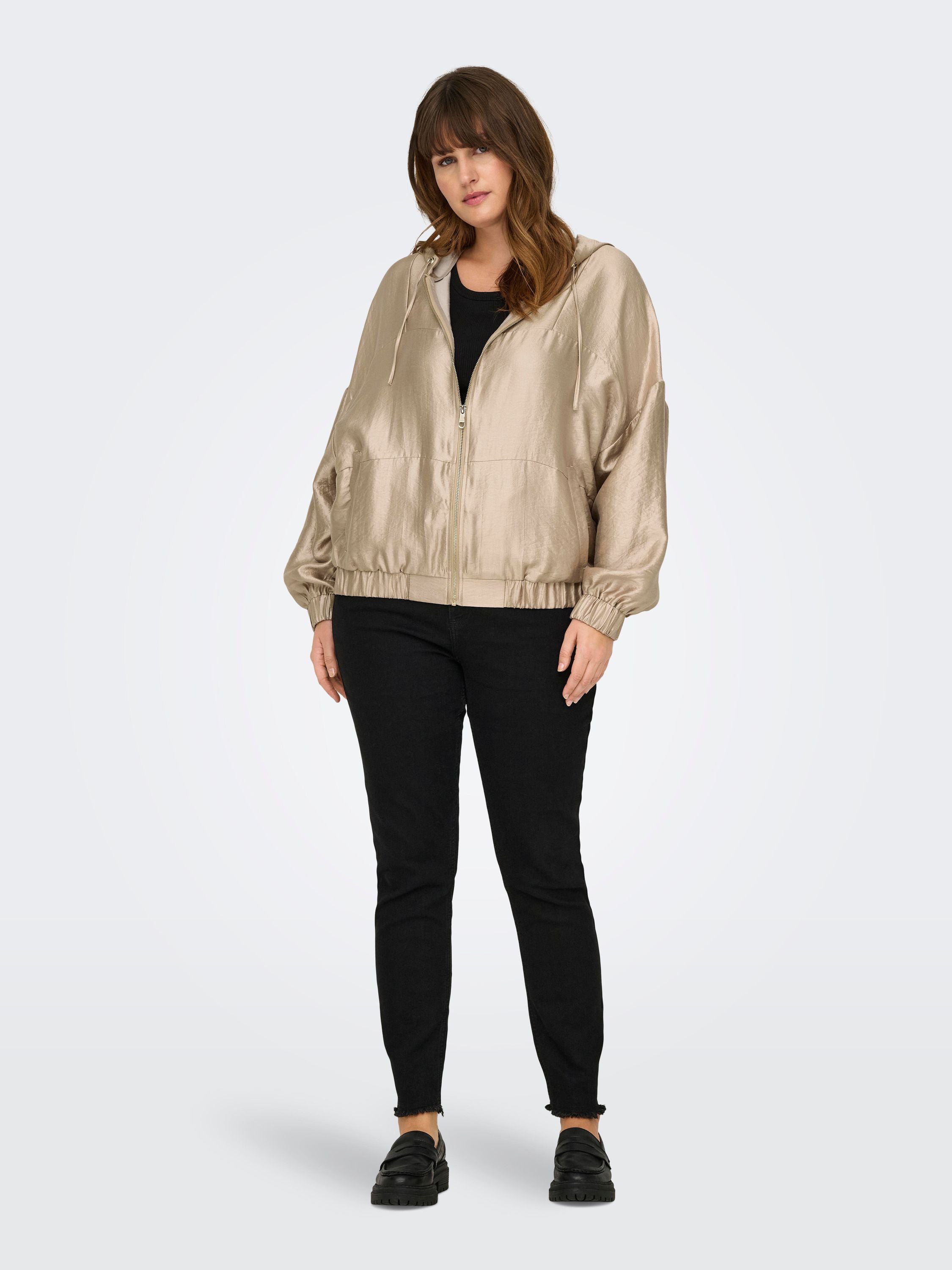 Bomberjacke mit Kapuze - Cornstalk - Gold