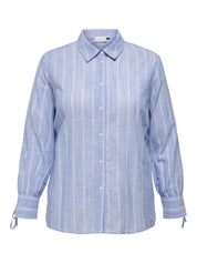 Bluse aus Baumwolle - Soft Chambray/CLOUD DANCER - Blau