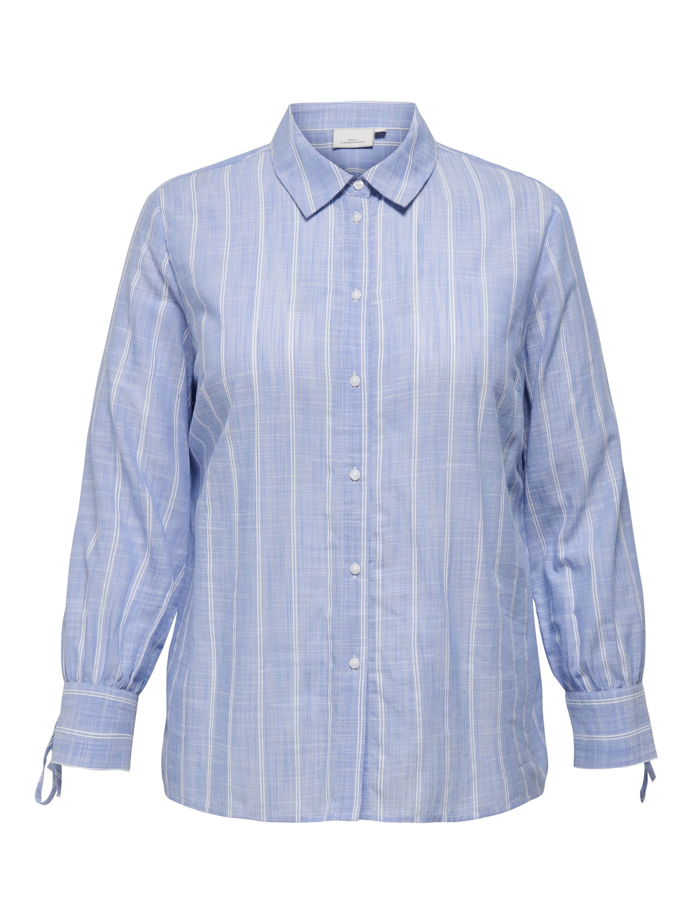 Bluse aus Baumwolle - Soft Chambray/CLOUD DANCER - Blau