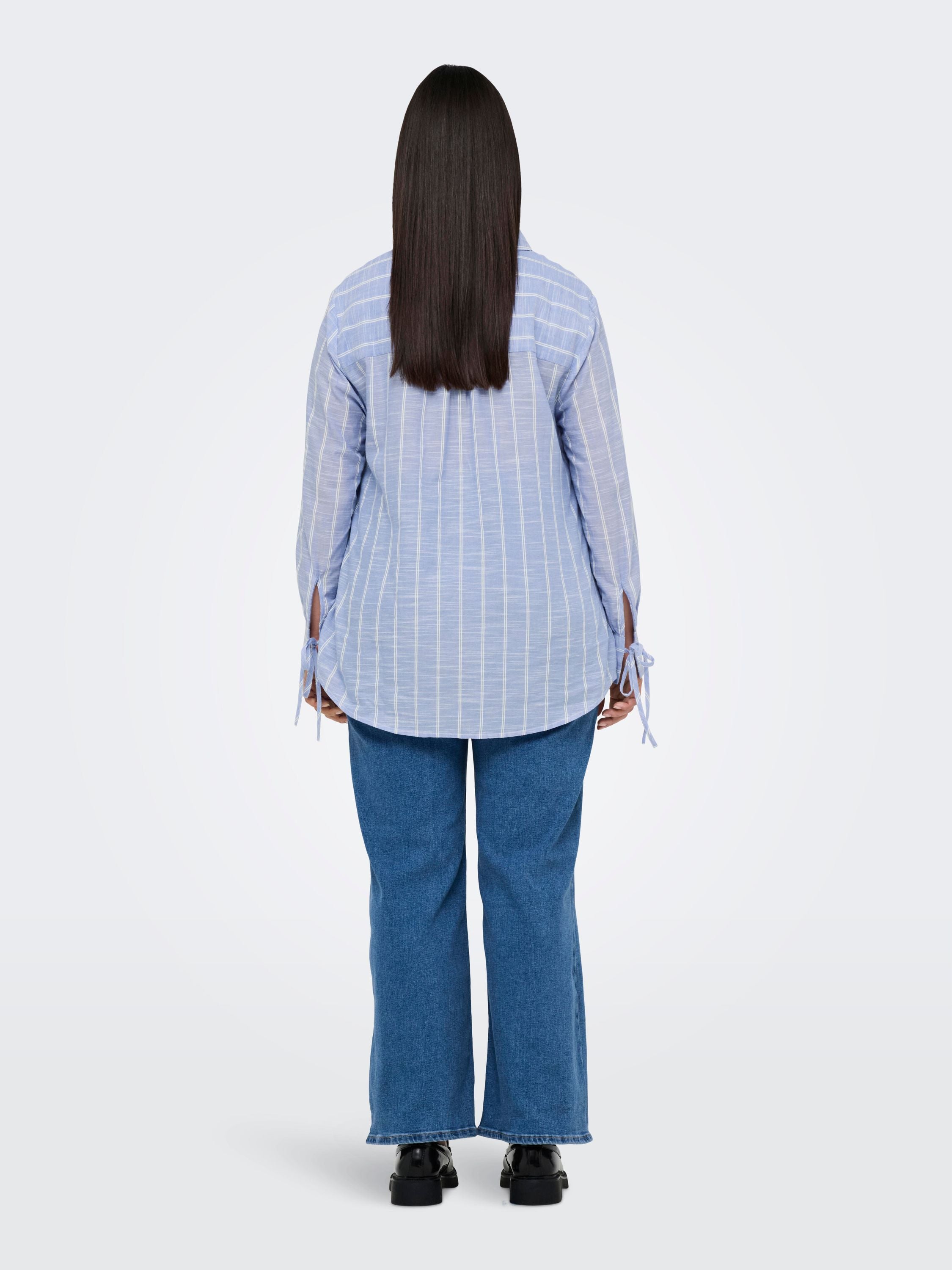 Bluse aus Baumwolle - Soft Chambray/CLOUD DANCER - Blau