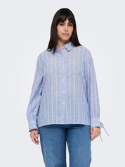 Bluse aus Baumwolle - Soft Chambray/CLOUD DANCER - Blau