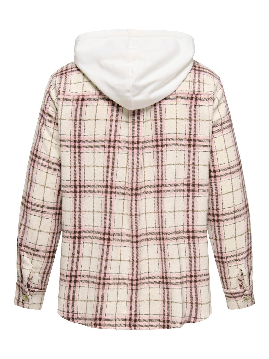 Sweatjacke mit Kapuze - Cloud Dancer/PALE PINK - Beige