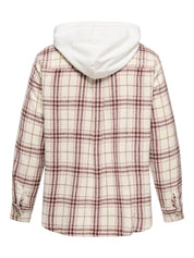 Sweatjacke mit Kapuze - Cloud Dancer/PALE PINK - Beige