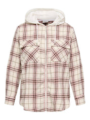 Sweatjacke mit Kapuze - Cloud Dancer/PALE PINK - Beige