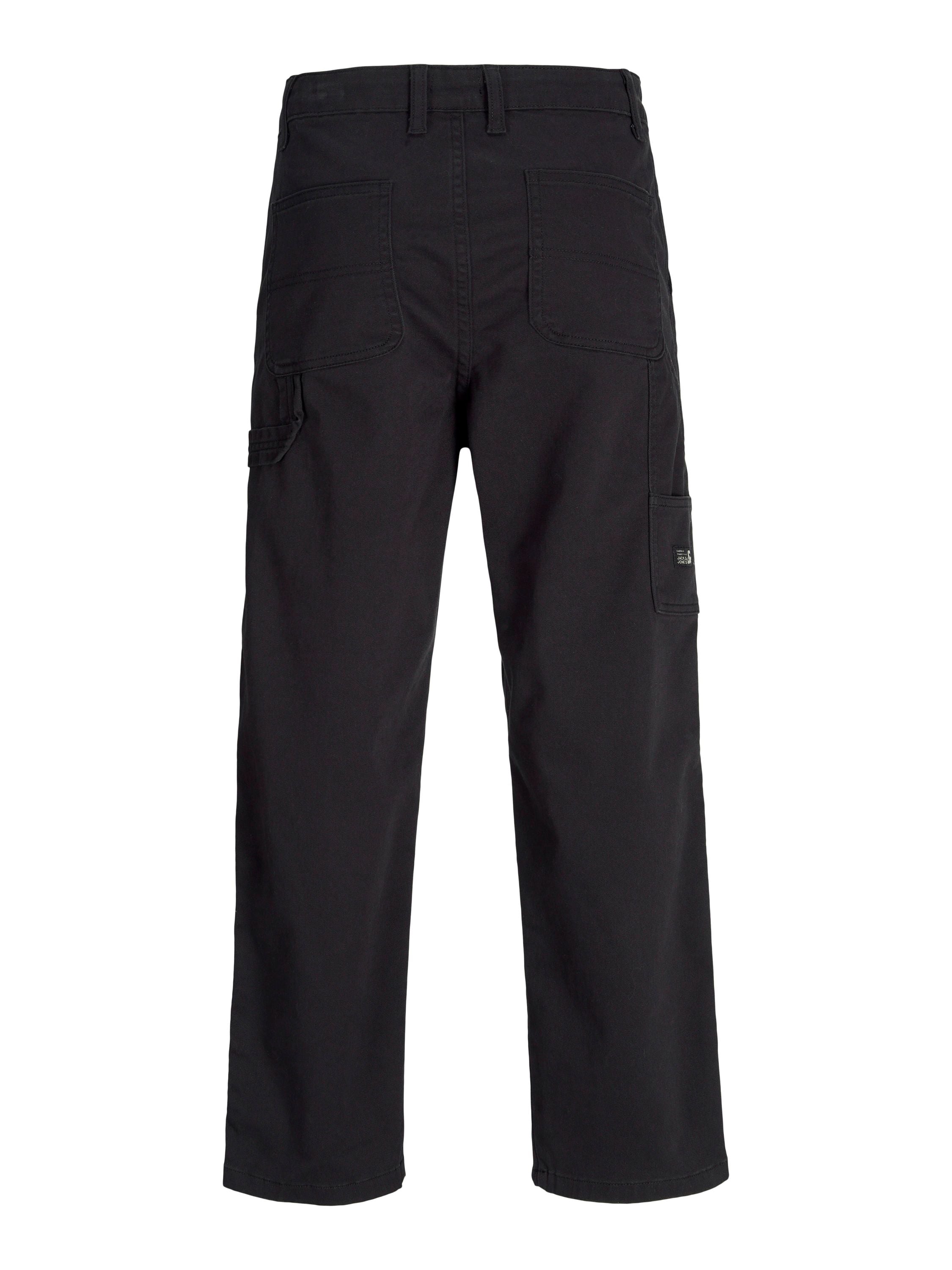 Chinohose Straight Leg - Black/STITCHING W. DTM - Schwarz