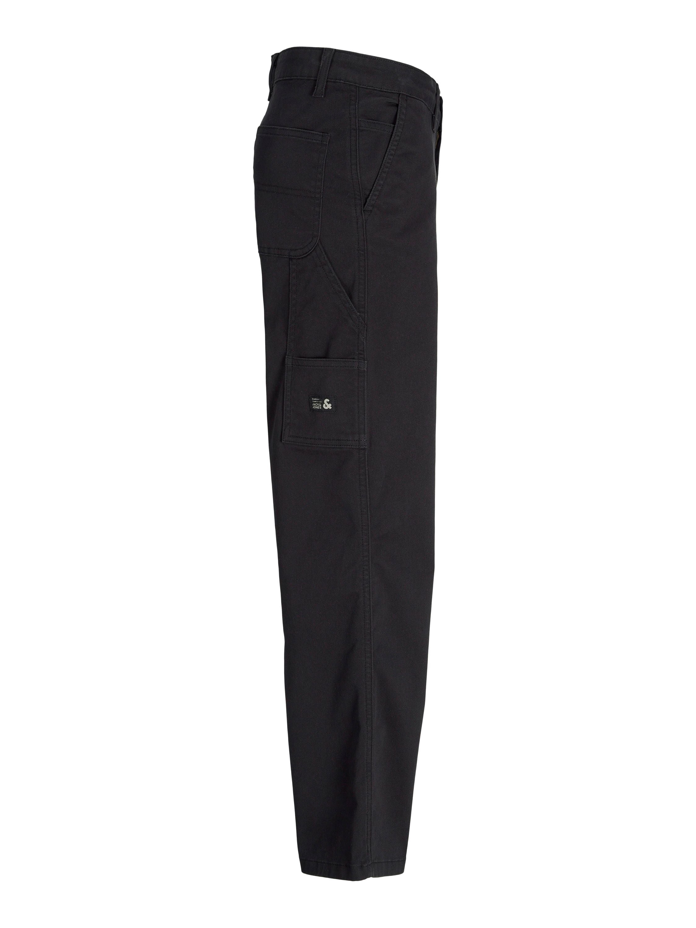 Chinohose Straight Leg - Black/STITCHING W. DTM - Schwarz