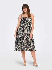 Midikleid - Pumice Stone/TROPICOOL - Schwarz