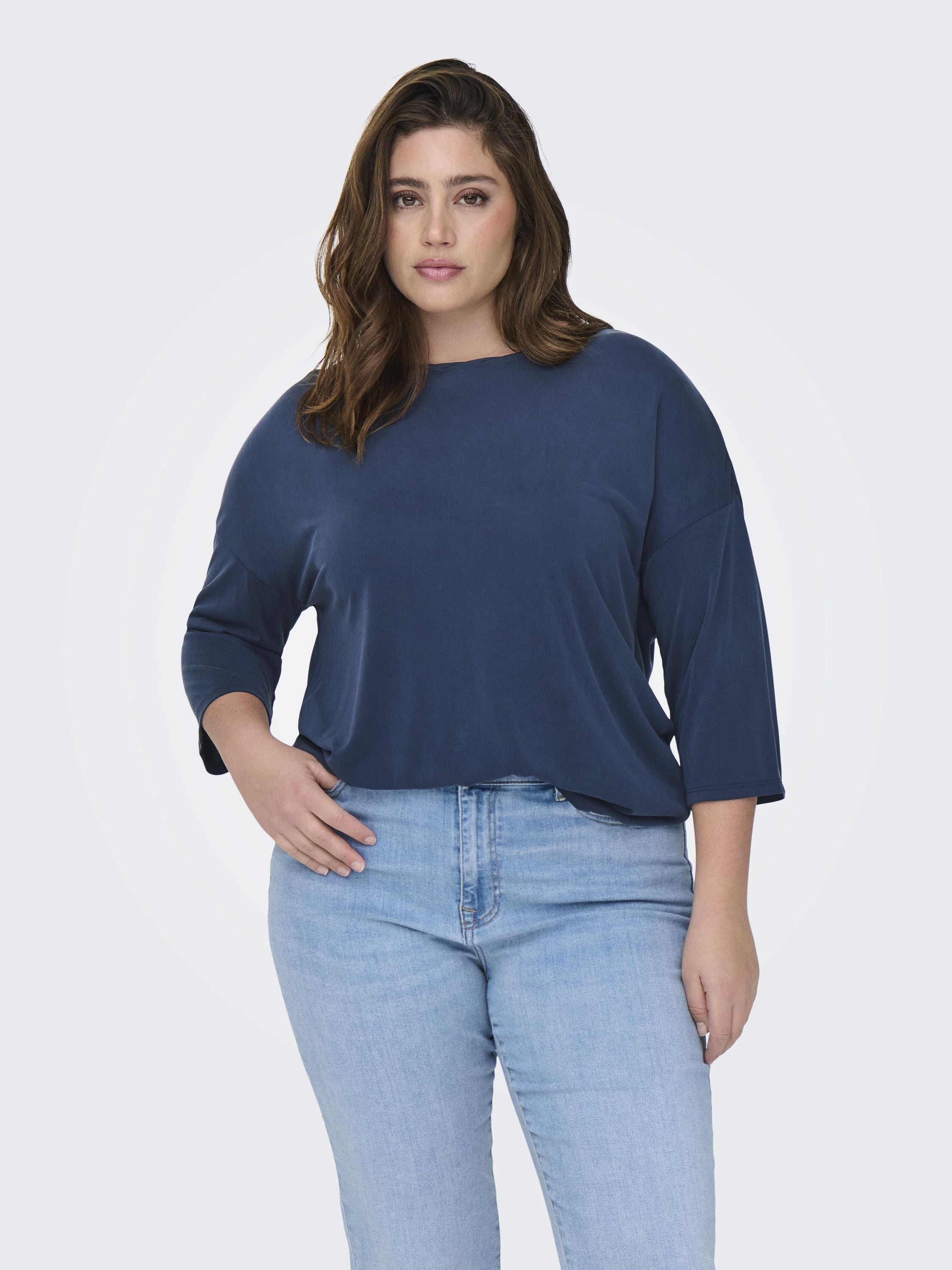 T-Shirt HANNAH aus Viskosemix - Navy Blazer - Blau