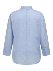 Bluse Boxy Fit - Brunnera Blue/WHITE BOWS - Blau