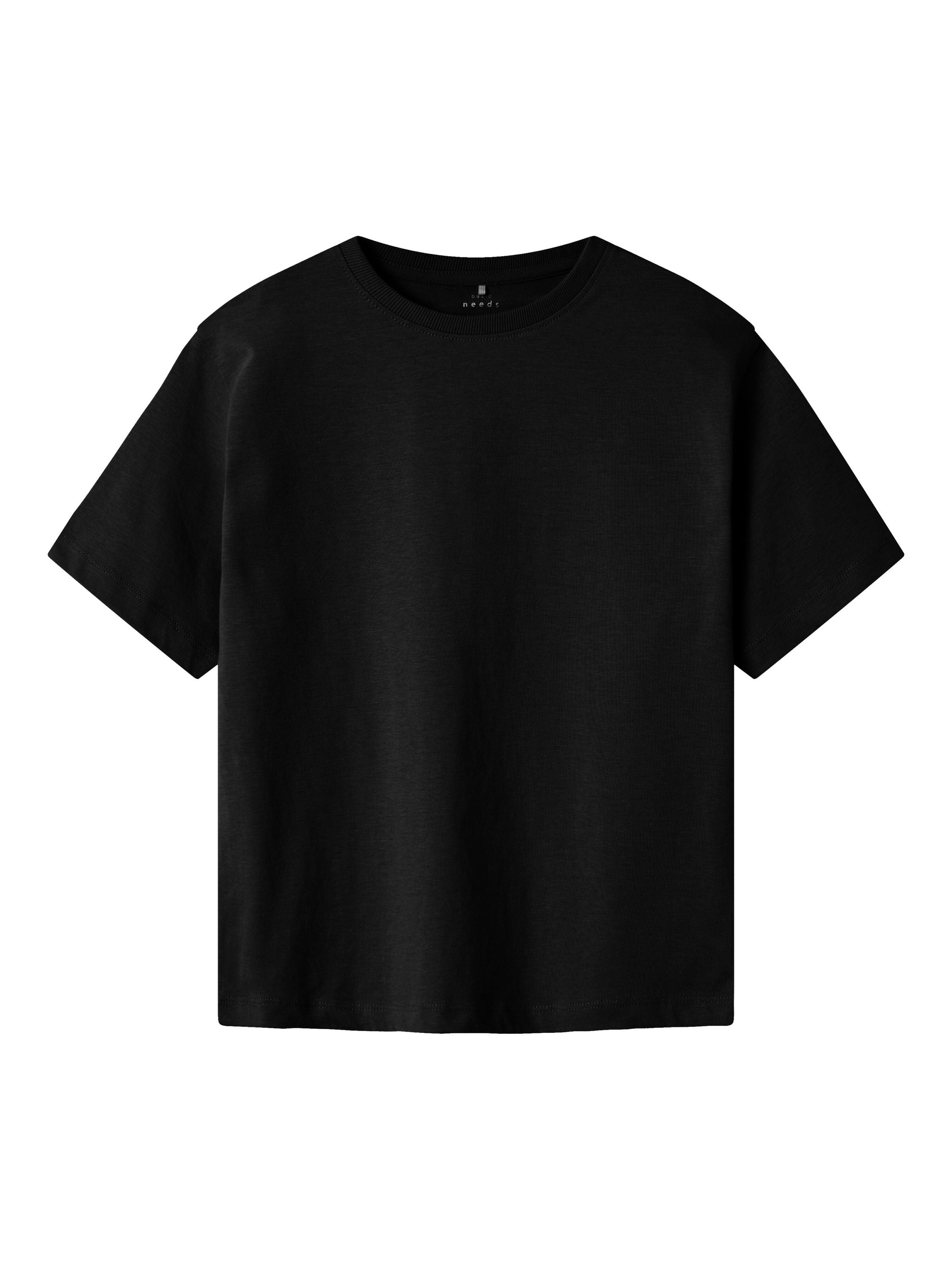 T-Shirt aus Baumwolle - Black - Schwarz