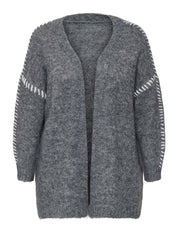 Strick Cardigan - Light Grey Melange/W. BIRCH ST - Grau