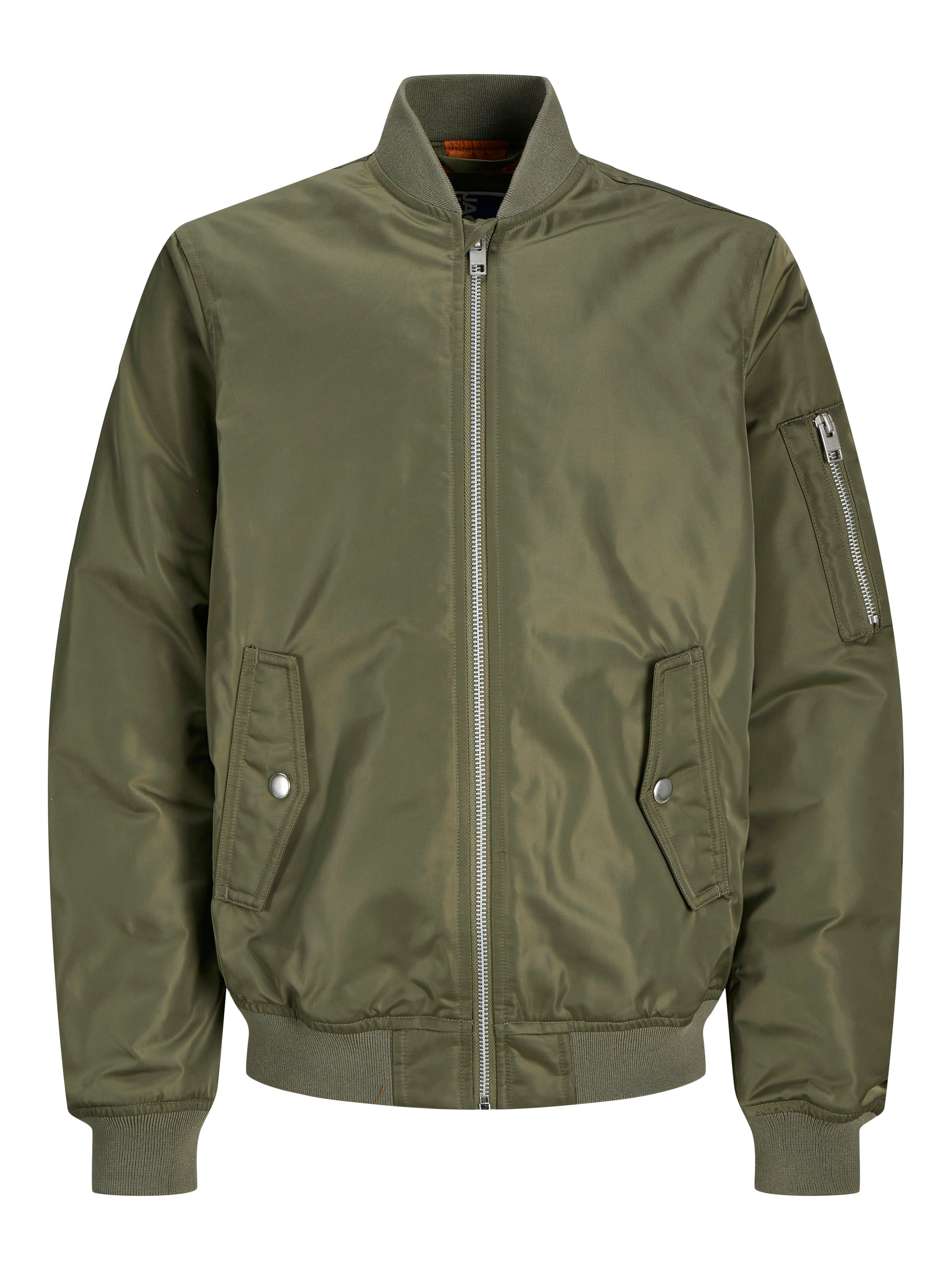 Bomberjacke mit Stehkragen - Dusty Olive - Khaki