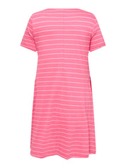 Jerseykleid Mini aus Baumwolle - Camellia Rose/Cloud dancer (Na - Pink