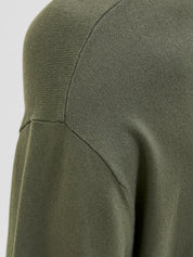 Strick-T-Shirt aus Viskosemix - Four Leaf Clover - Grün