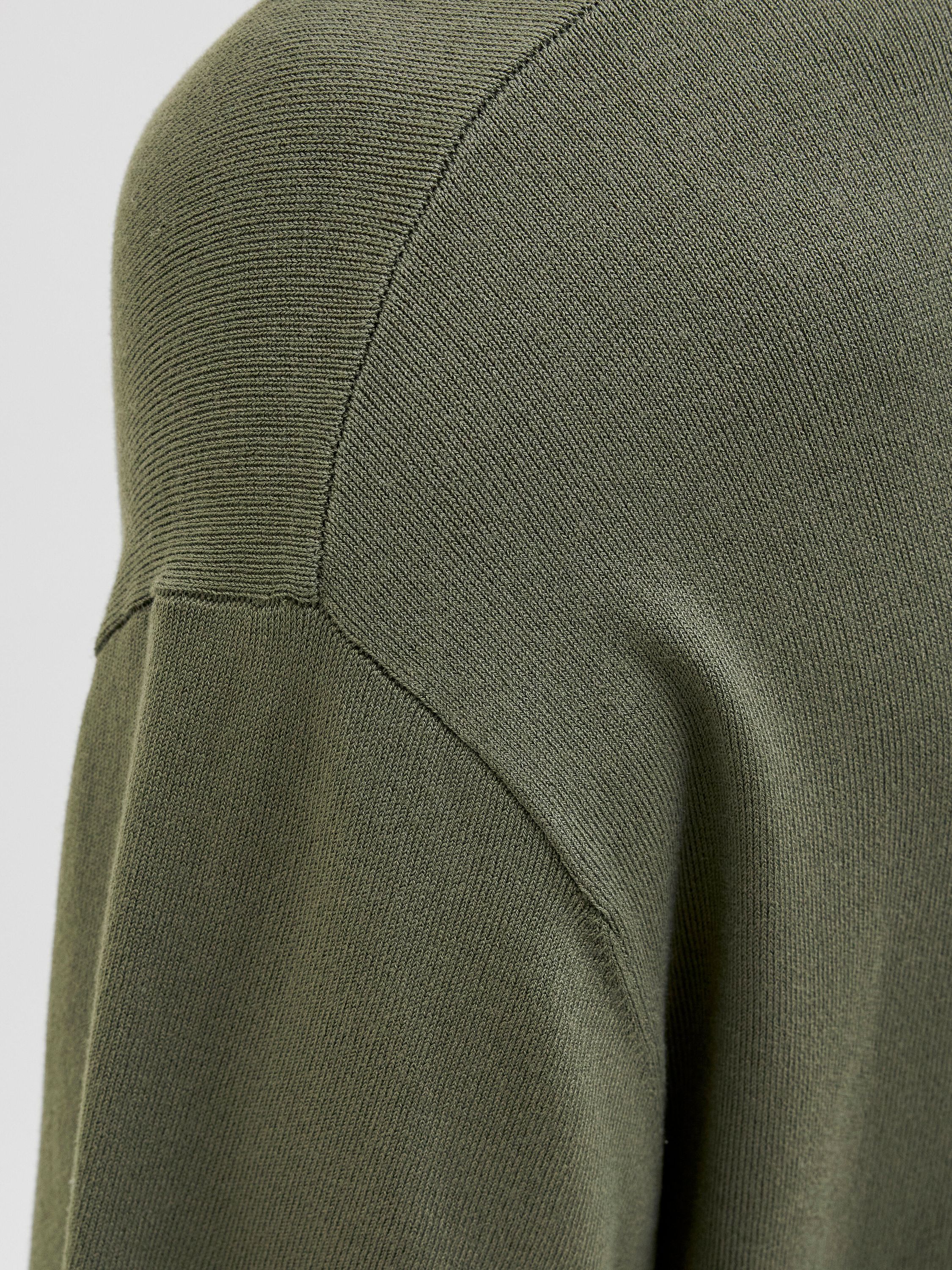 Strick-T-Shirt aus Viskosemix - Four Leaf Clover - Grün