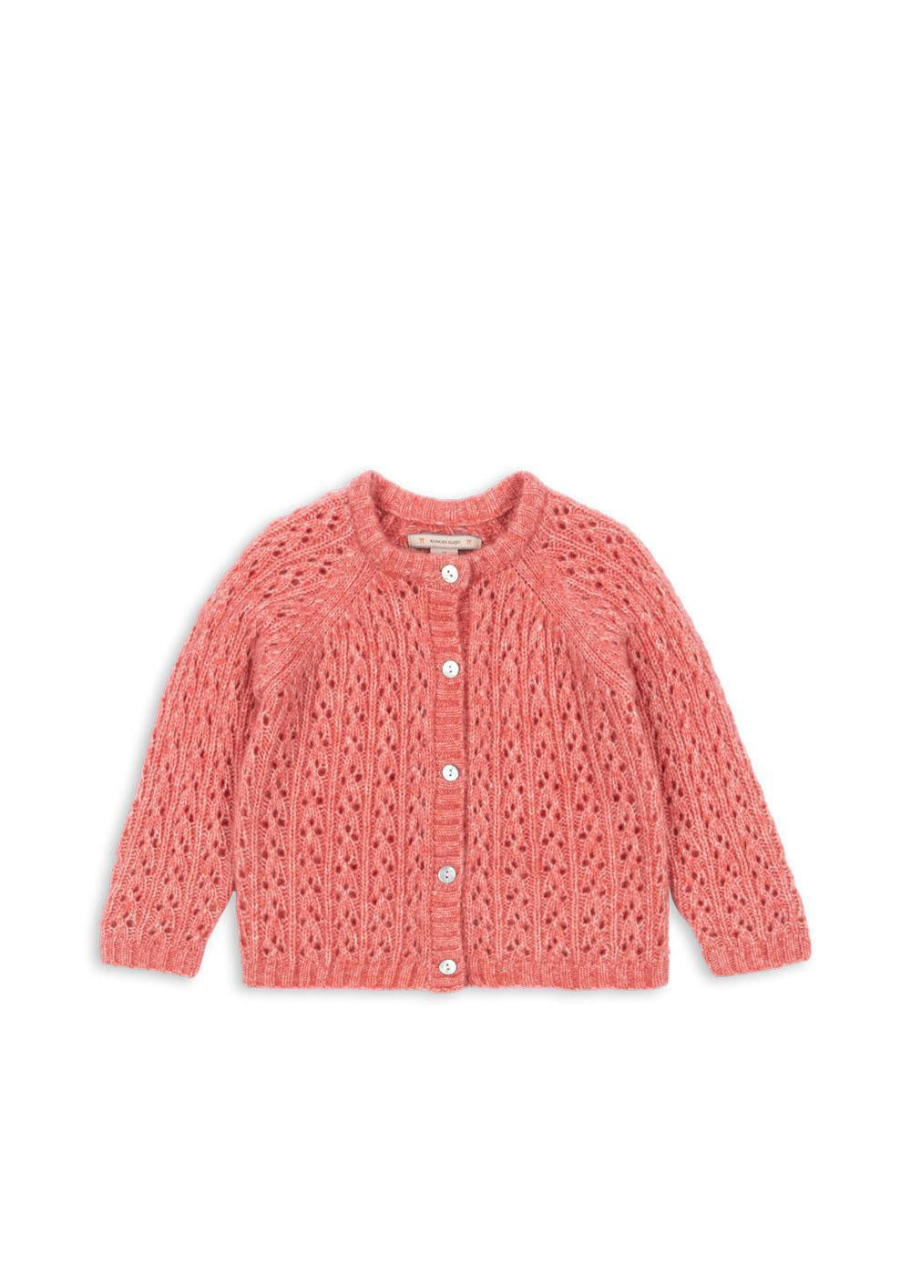 Strick-Cardigan ISA aus Wollmix - PINK - Pink