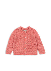 Strick-Cardigan ISA aus Wollmix - PINK - Pink