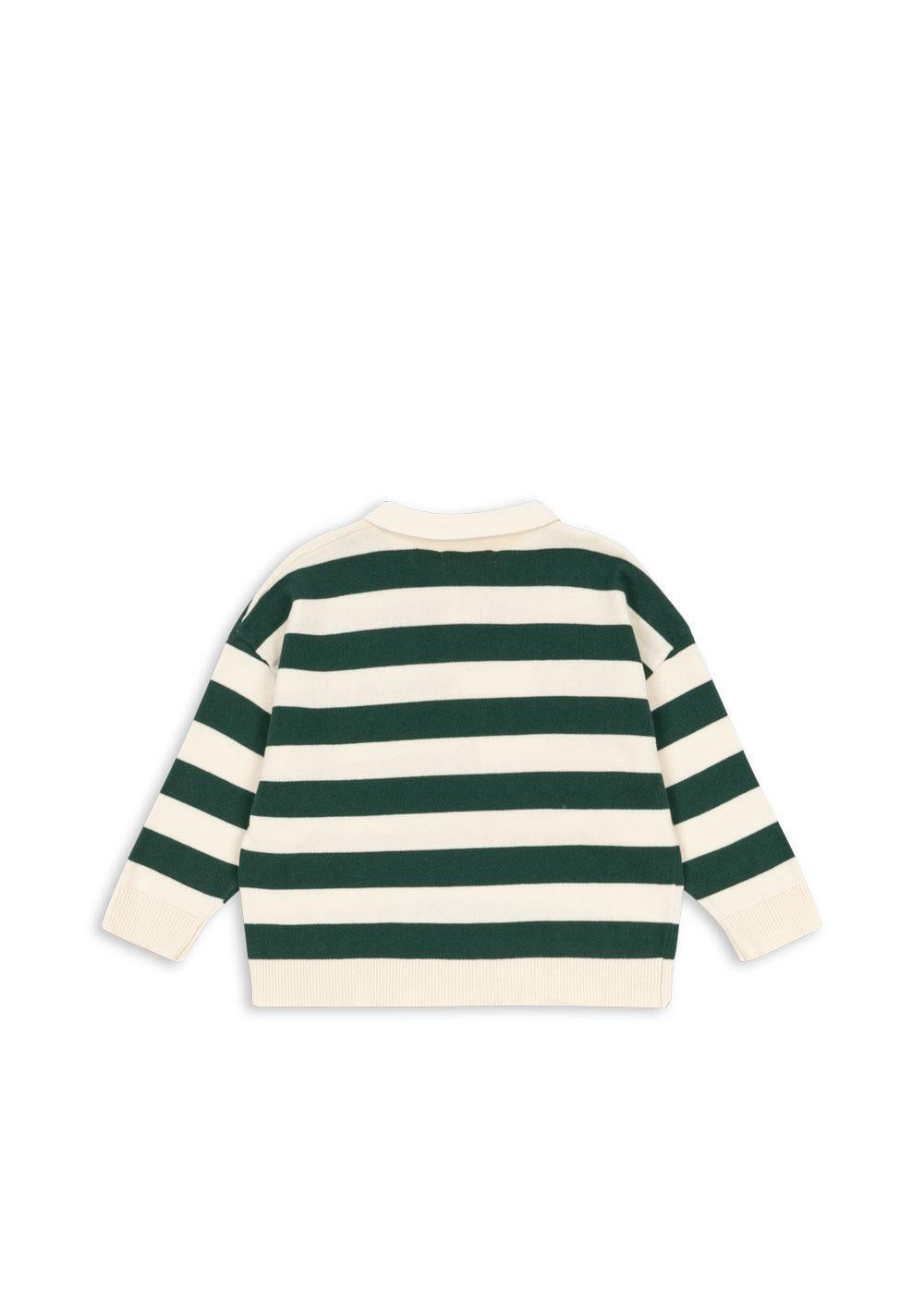 Langarm-Poloshirt MANIS - PINE GROVE STRIPE - Grün