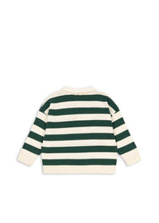 Langarm-Poloshirt MANIS - PINE GROVE STRIPE - Grün
