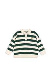 Langarm-Poloshirt MANIS - PINE GROVE STRIPE - Grün