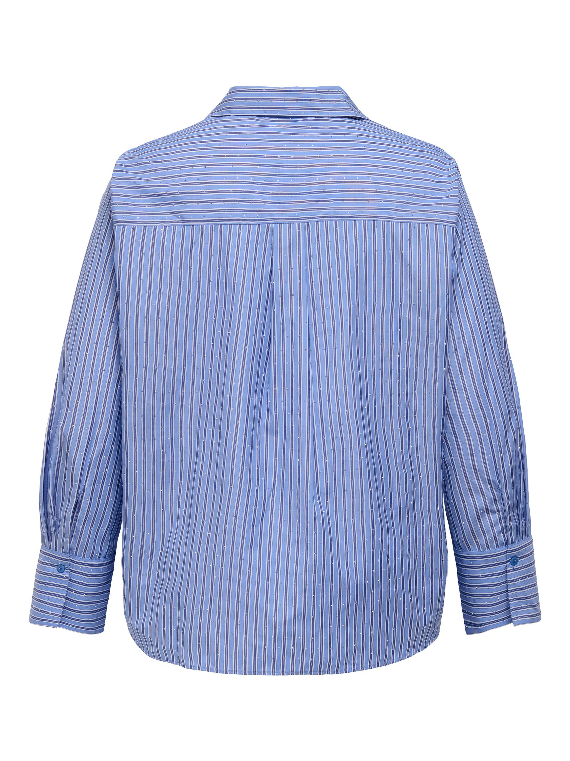 Hemdbluse CAROREGON gestreift - Persian Jewel/W. STRIPES - Blau