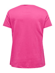 T-Shirt aus Baumwolle - Fuchsia Fedora/I live for summ - Pink