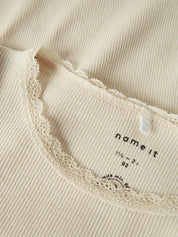 T-Shirt gerippt aus Bio-Baumwollmix - Summer Sand - Beige