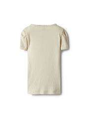 T-Shirt gerippt aus Bio-Baumwollmix - Summer Sand - Beige