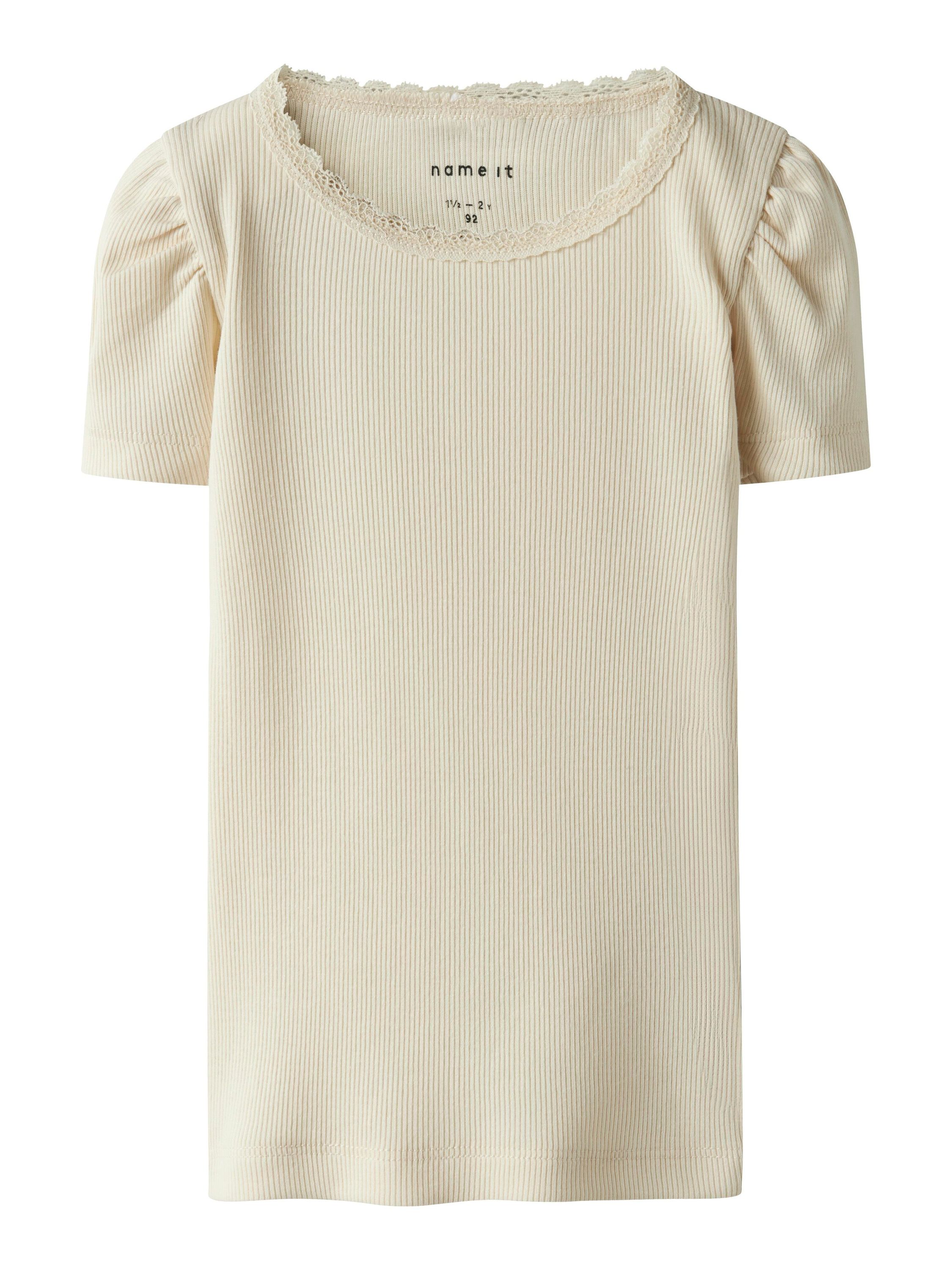 T-Shirt gerippt aus Bio-Baumwollmix - Summer Sand - Beige