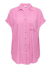Bluse aus Viskose - Fuchsia Fedora/BRIGHT WHITE - Pink