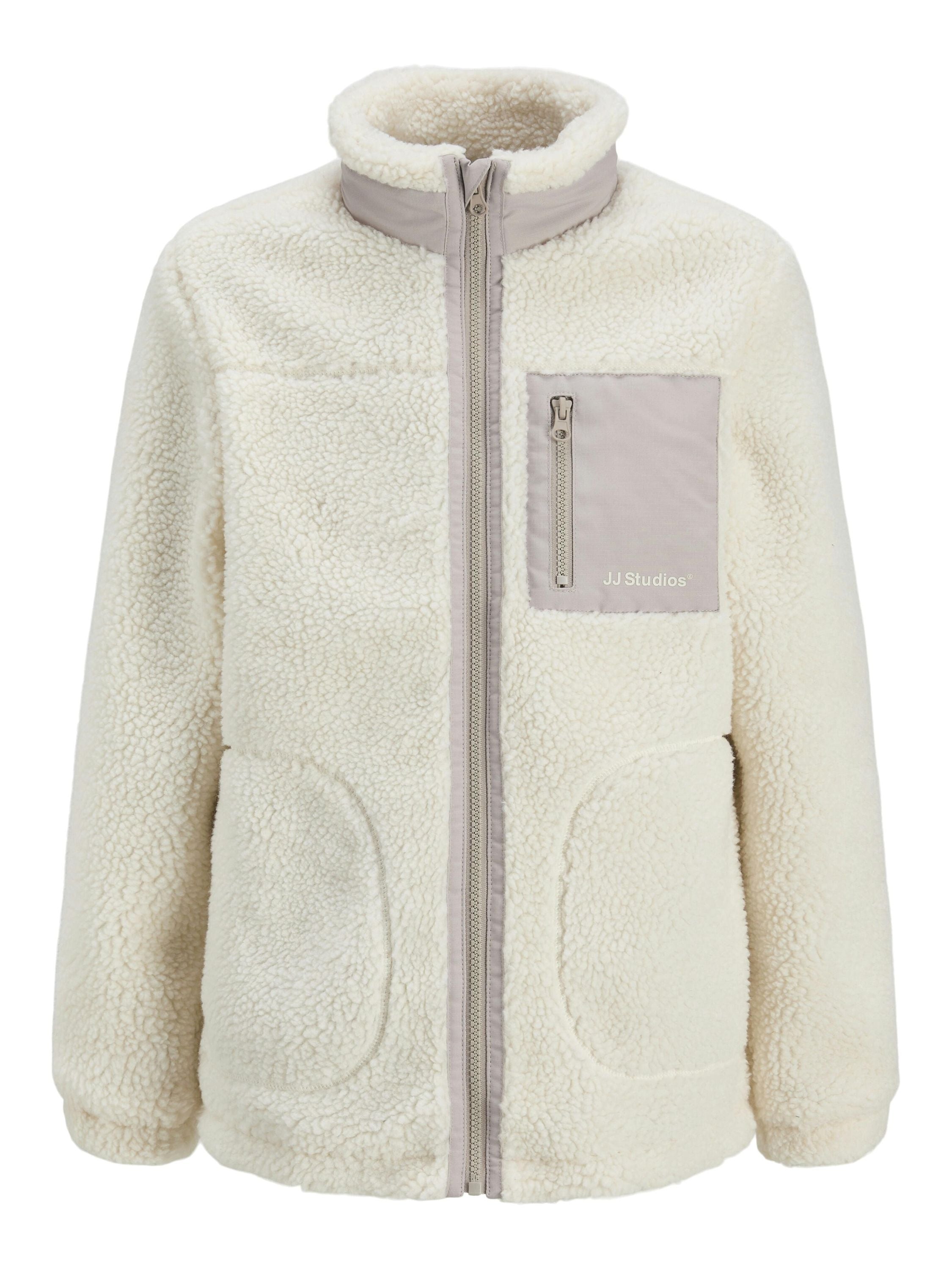 Teddyjacke mit Stehkragen - Atmosphere - Weiß