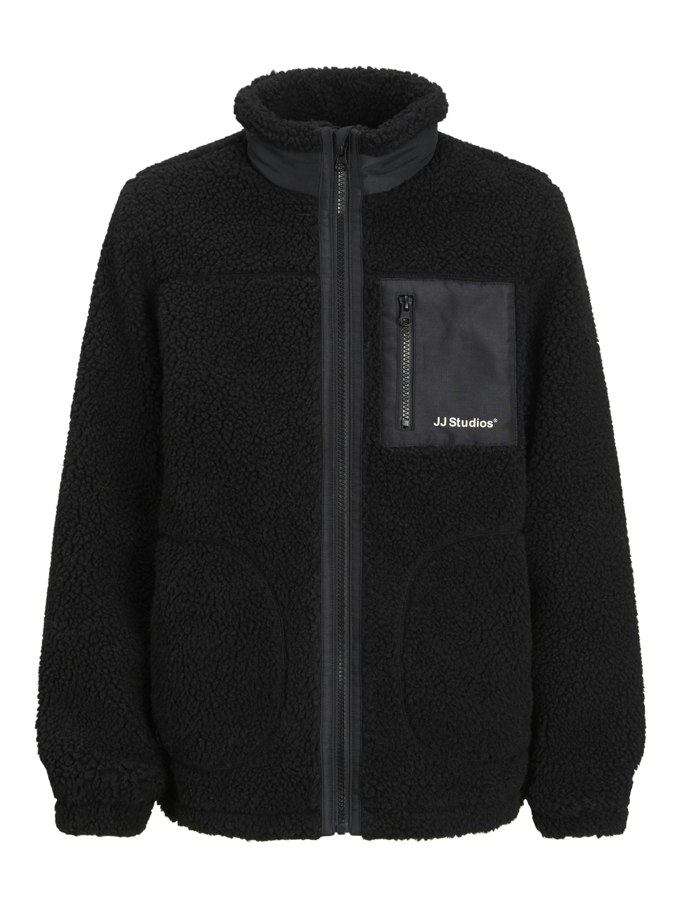 Teddyjacke mit Stehkragen - Black - Schwarz