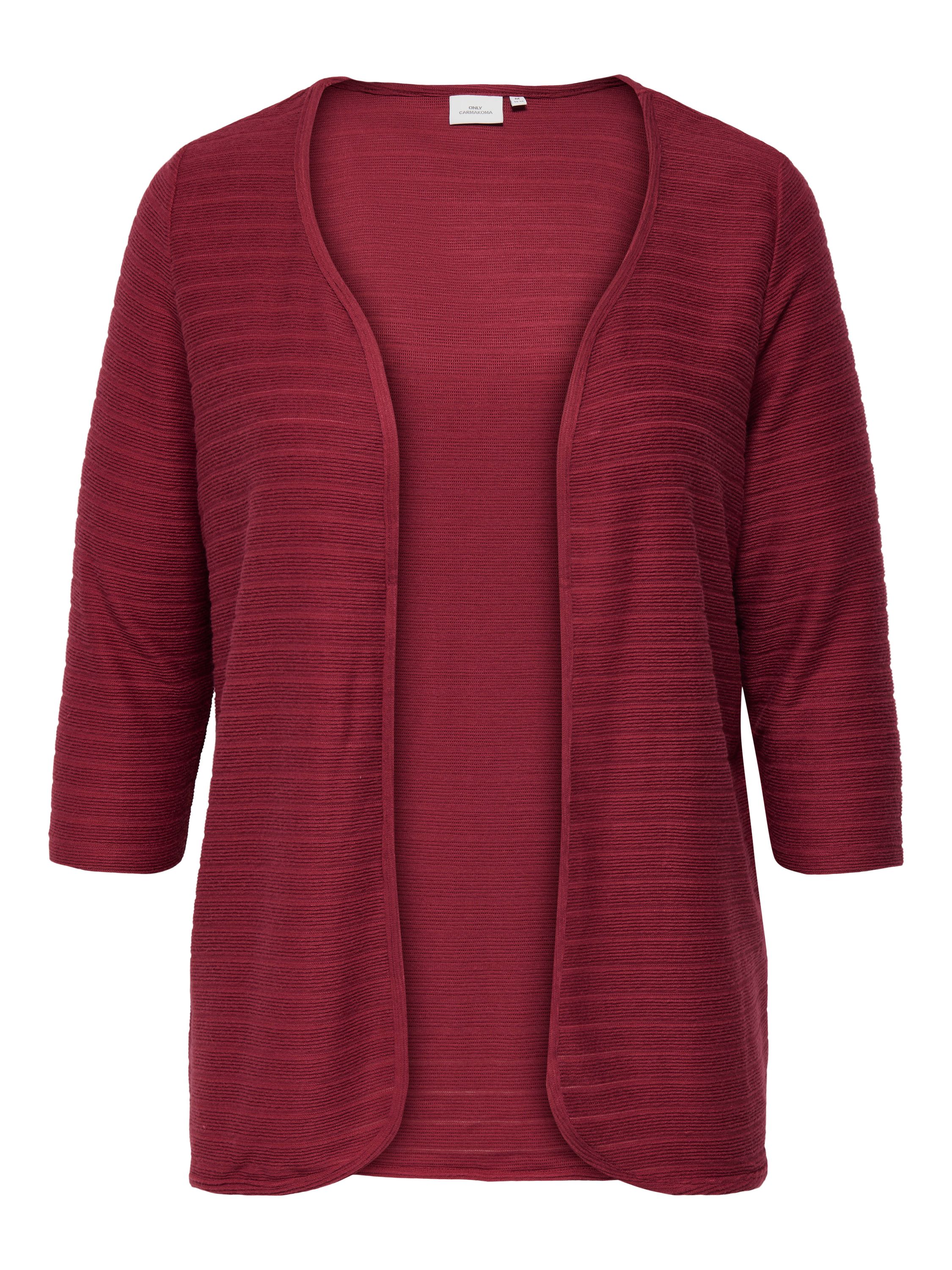 3/4 Cardigan - Ruby Wine - Rot