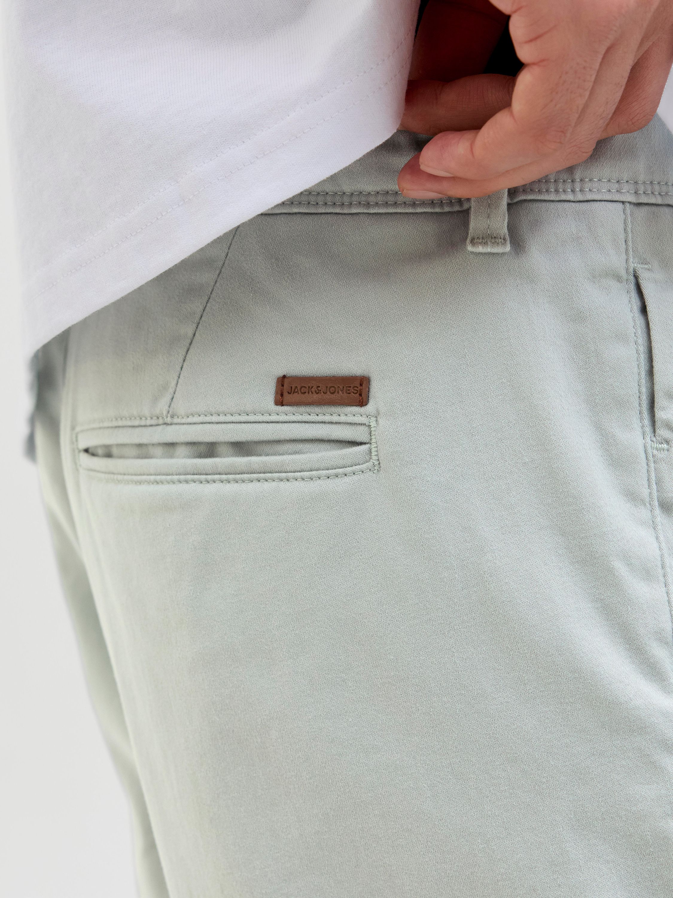 Chinoshorts SOLID Regular Fit - Aqua Gray - Grün