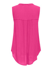 Bluse ärmellos aus Viskose - Fuchsia Fedora - Pink