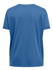 T-Shirt mit Rundhalsausschnitt - Blue Yonder - Blau