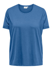 T-Shirt mit Rundhalsausschnitt - Blue Yonder - Blau